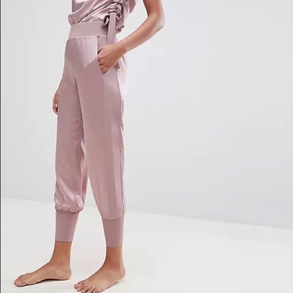Ted Baker Ted Says Relax Satin Joggers with Knit Trims